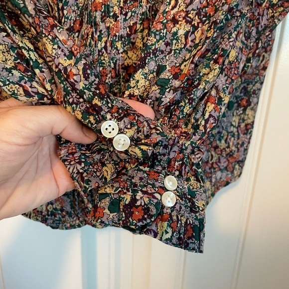 Trovata Birds of Paradise Courtney Henley Ditsy Floral medium 100% cotton blouse - Picture 5 of 9